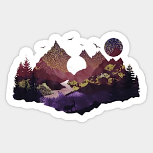 The Magic Moonlight Nightscape Sticker